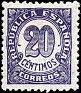 Spain 1938 Numbers 20 CTS Violet Edifil 748